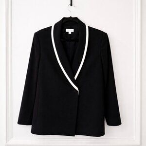Size 16 TAHARI Women's Black and White Blazer